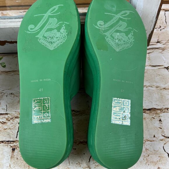 Free People Harbor Flatform Green Platform Slides sz 41 - Picture 5 of 6
